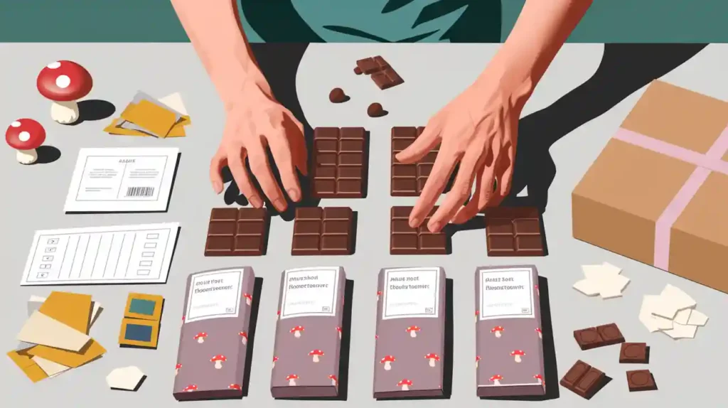 Step by Step Guide to Magic Mushroom Chocolate Bar Packaging